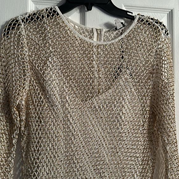 NWT ALLSAINTS  Rosalie Embellished Mesh Mini Dress - size 8 - Picture 10 of 14